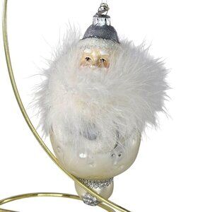 Department 56 Santa Claus Christmas Ornament With Feathers & Glitter Accents
